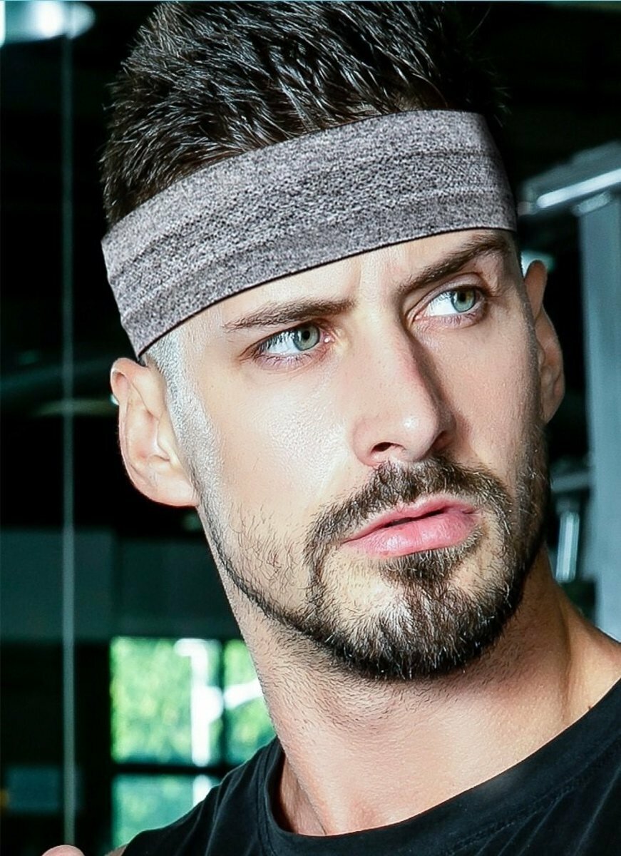 New professional sports headband - men's and women's forehead protection headband sweat band running basketball equipment sweat band fitness antiperspirant hair band female yoga headscarf quick-drying sweat-conducting hair band jogging bicycle sports headband headband gym headband tennis prince suction Sweat