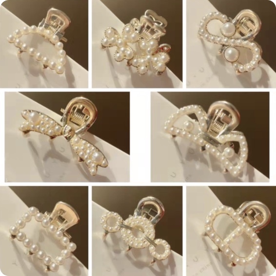 New Korean style metal hairpin shark clip (small size - 3 pieces) random style