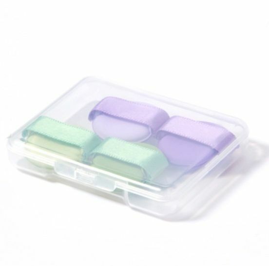 New mini fingertip makeup powder pad, concealer foundation cushion, wet and dry powder powder (pack of 4)