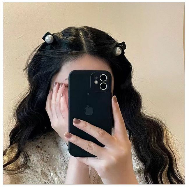 Hot Selling Vintage Pearl Small Clip Hair Clip Headwear (Black Pair)