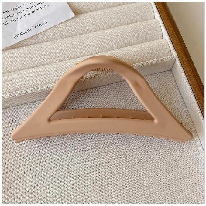 Hot Selling Triangle Clip Shark Clip Hair Clip Hair Accessories (Khaki)