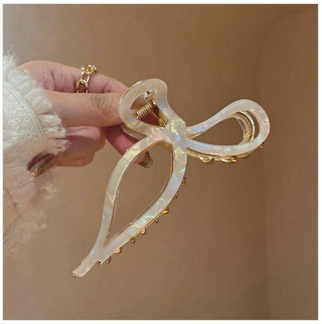 Hot Selling Acetate Symphony Bow Hairpin Hair Accessories (White)