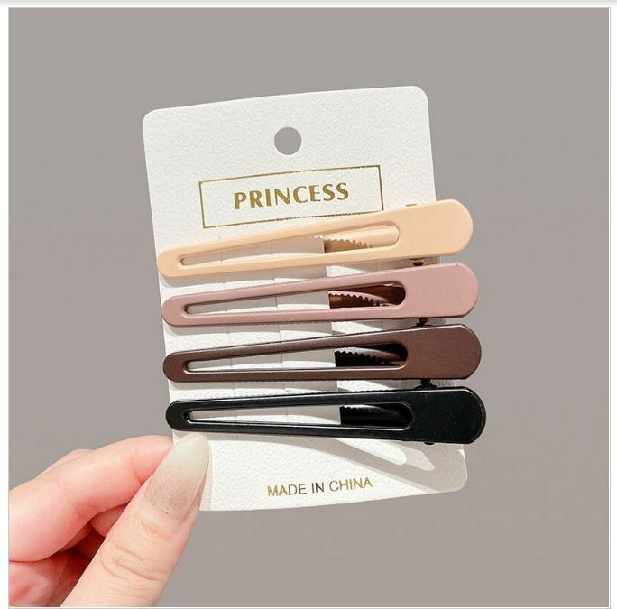Hot selling bangs for broken hair, seamless duckbill clip hairpin headdress (hollow water droplets, set of four)
