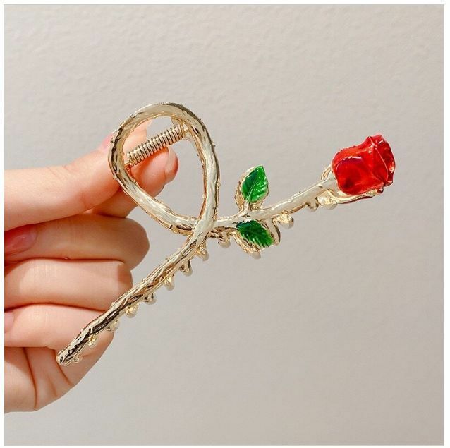 Hot Selling Upgraded Gold Rose Shark Hair Clip Grasp Hair Accessories