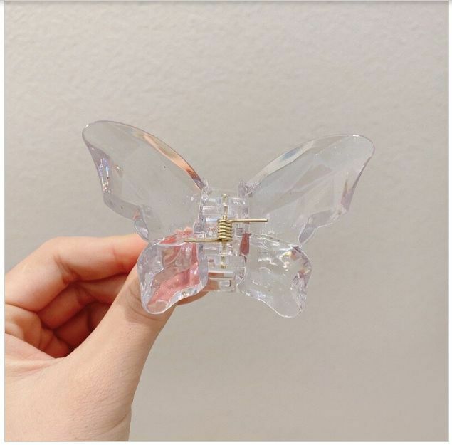 Hot Selling Crystal Three-dimensional Butterfly Hair Clip Hair Accessories (Ice Cube Fairy Butterfly)