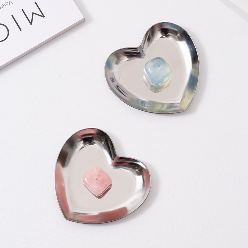 粉水晶心型線香盤∣簡約系列∣FOHO