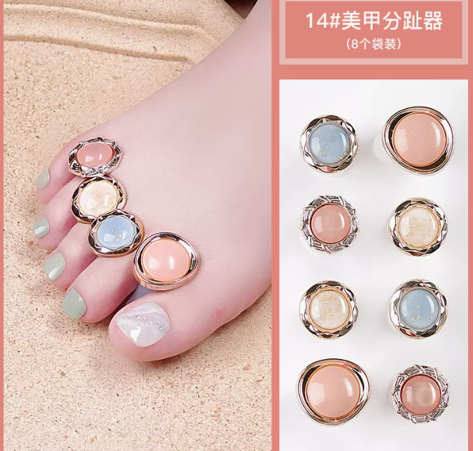 Hot Selling Manicure Tools Toe Separator 14 Special Shaped Harajuku Pearls