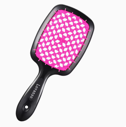 Popular women's grid candy color comfortable hair comb (red) (size: 20.5*8.5*9.2cm)