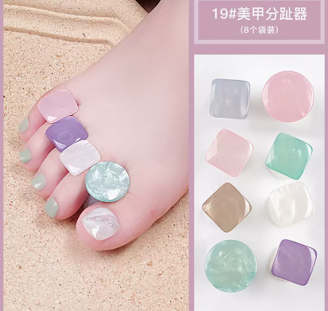 Hot selling manicure tools toe separator 19 square marble