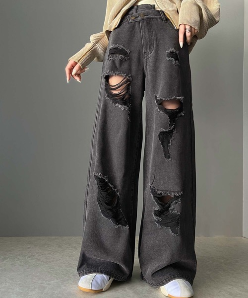 日本🇯🇵連線 JAVA 不對稱牛仔褲 寬鬆 黑灰色 淺藍色 刷舊藍色(任買兩件711免運)/預購