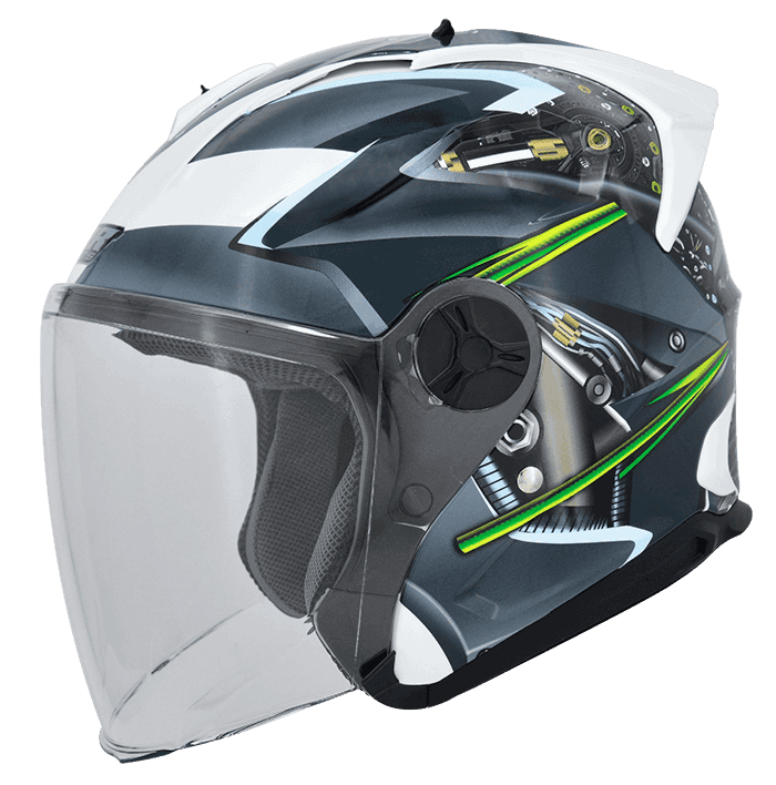 M2R J-X #3 珍珠白 彩繪 3/4罩 輕量