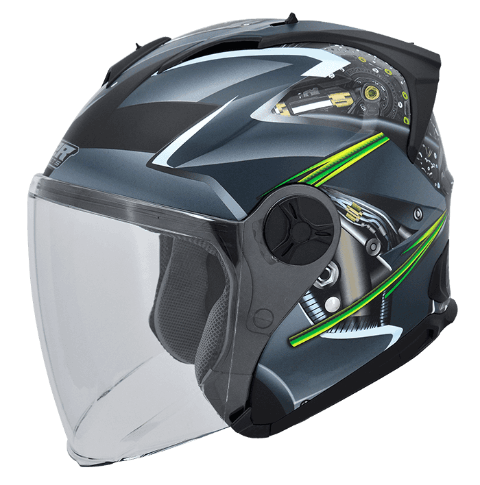 M2R J-X #3 消光黑 彩繪 3/4罩 輕量