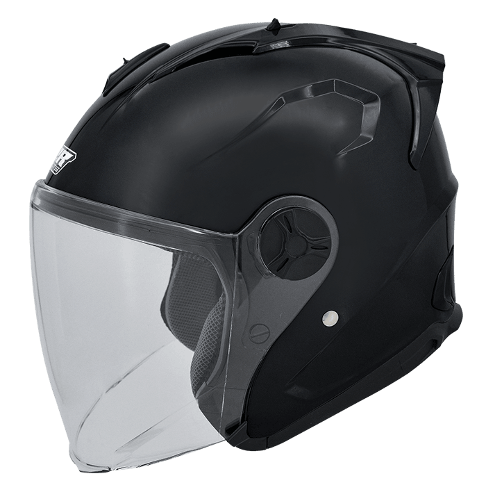 M2R J-X 亮黑 素色 3/4罩 輕量