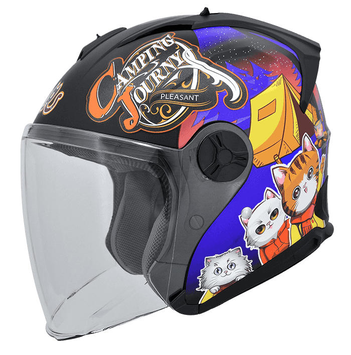 M2R J-X #6 消光黑 彩繪 3/4罩 輕量