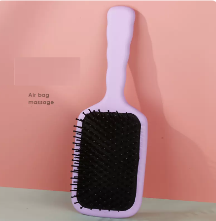 Popular candy-colored airbag massage comb (purple) (size: length 24cm wide 8.3cm)