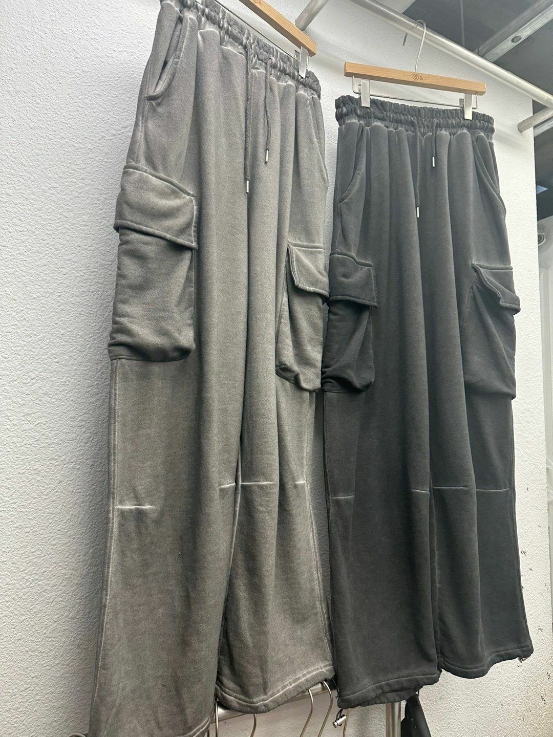 洗水仿污棉質工裝鬆身褲 GAME-041P