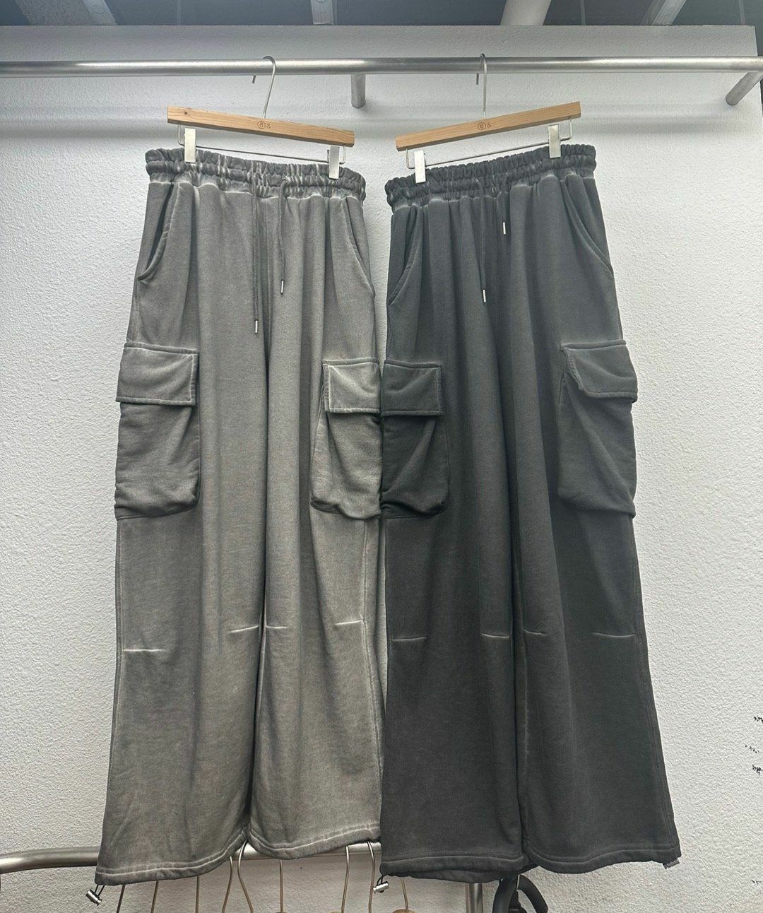 洗水仿污棉質工裝鬆身褲 GAME-041P