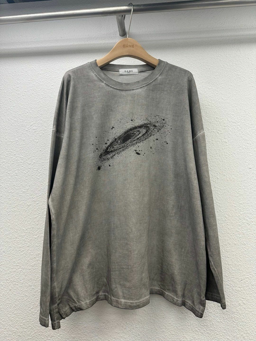 洗水仿污圖案長袖衫 GAME-042T