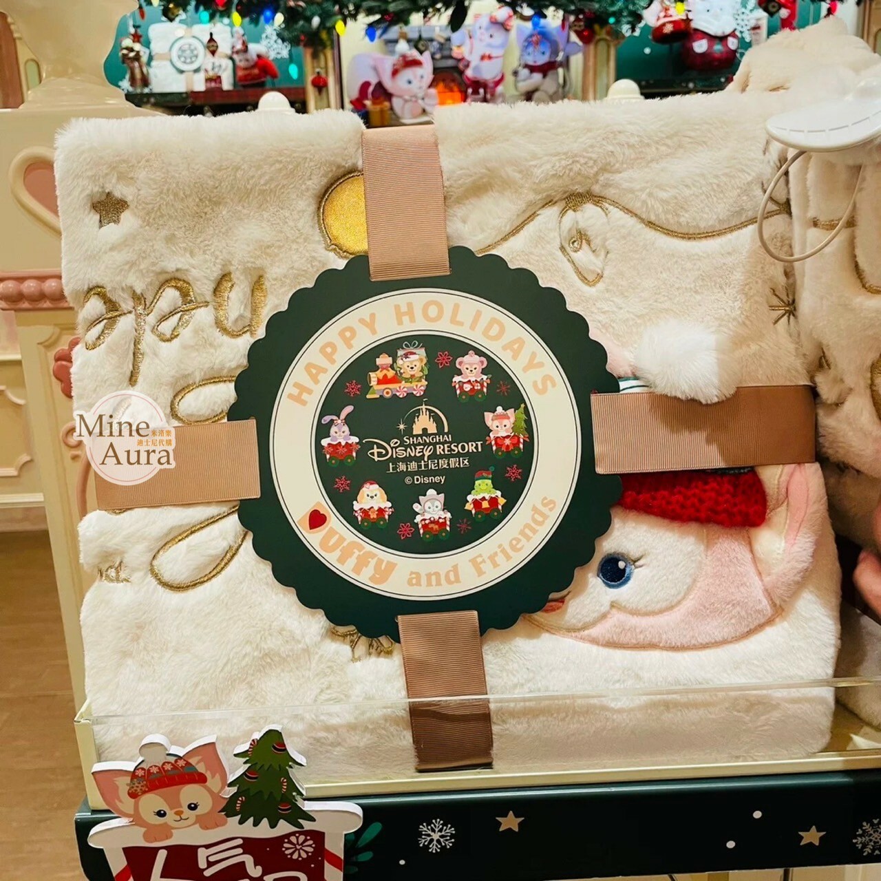 (限時特價) 2023冬日限定 達菲 Duffy 與好友們 圖案 毛毯 -上海迪士尼樂園