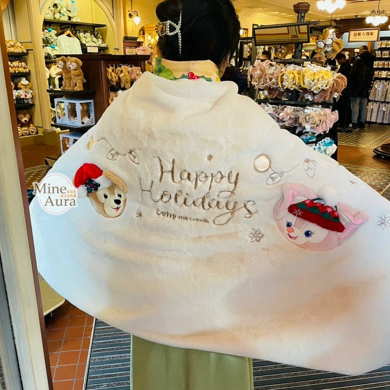 (限時特價) 2023冬日限定 達菲 Duffy 與好友們 圖案 毛毯 -上海迪士尼樂園