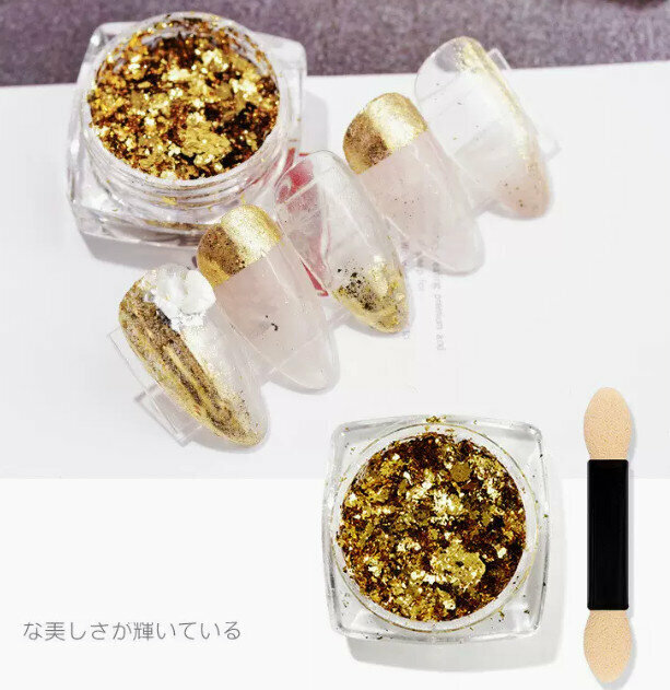 Hot selling nail art gold foil powder