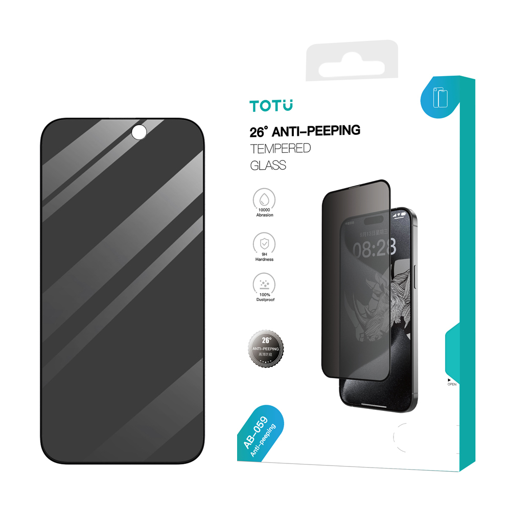 TOTU 拓途  iPhone 16/16 Plus/16 Pro/16 Pro Max 防偷窺鋼化玻璃保護貼保護膜 9H 犀牛家族