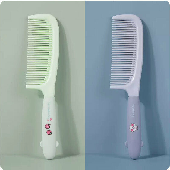 New style [pack of 2] home portable hair straightening comb (green + blue) [size: 21.5*4.5cm]