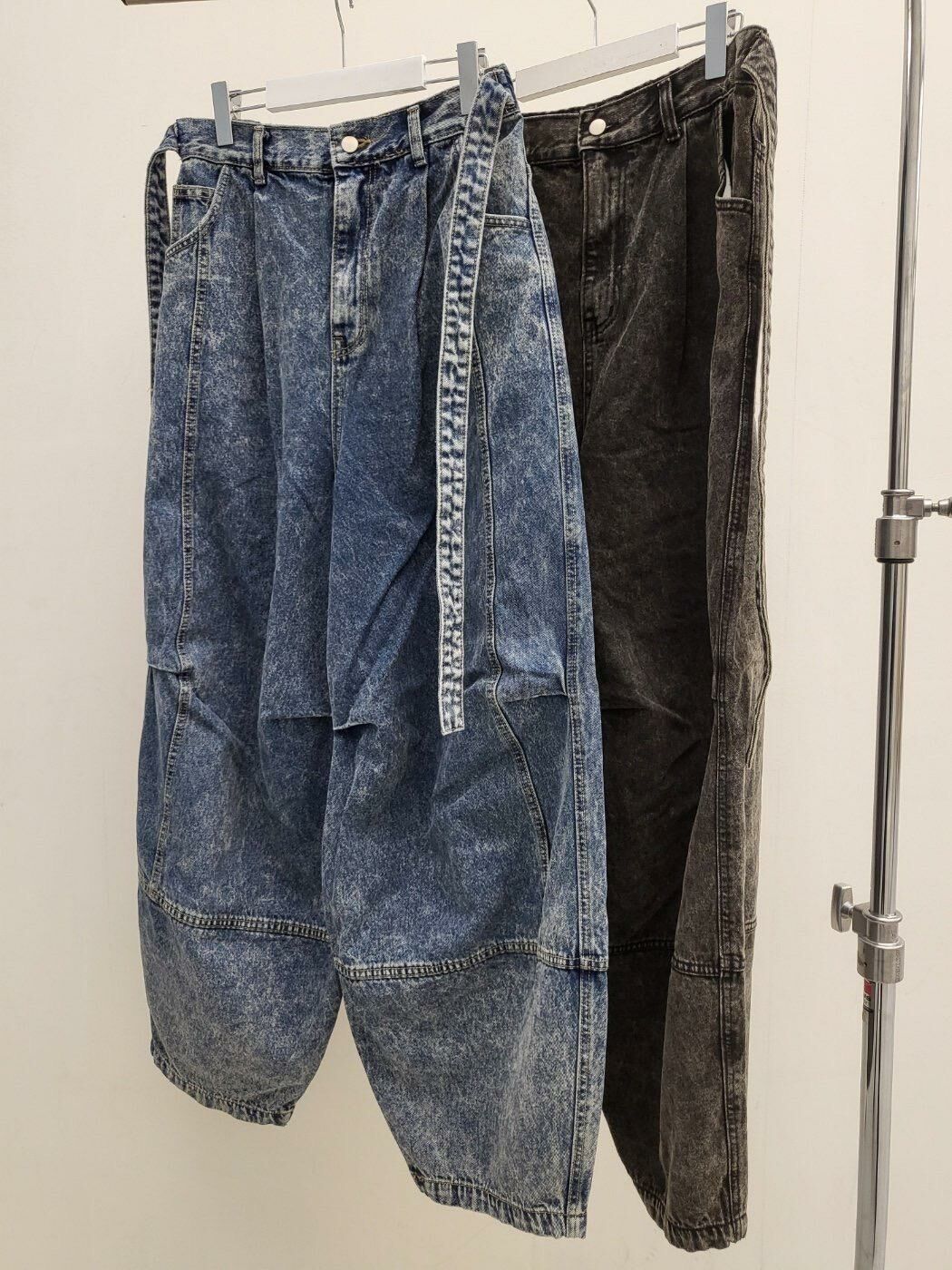 洗水淨色鬆身牛仔褲 GLAMOUR-035P