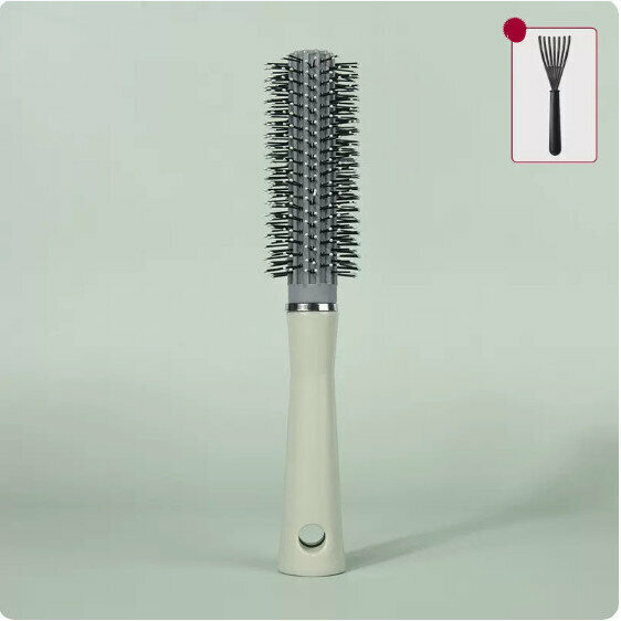 New home use curling fluffy comb (apple green-curling comb) [size: 21*4cm]