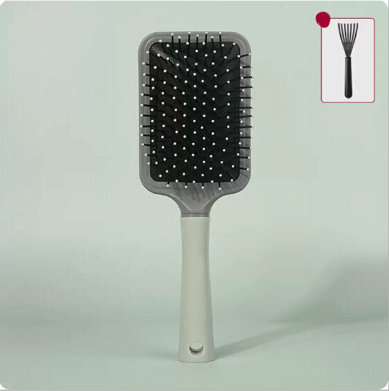 New home use curling fluffy comb (apple green-square air cushion) [size: 24*8cm]
