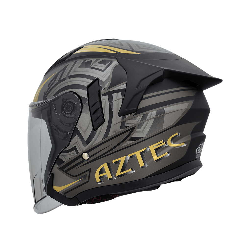 M2R VO-1 #1 阿茲特克 消光黑銀 彩繪 3/4罩 內墨片款式