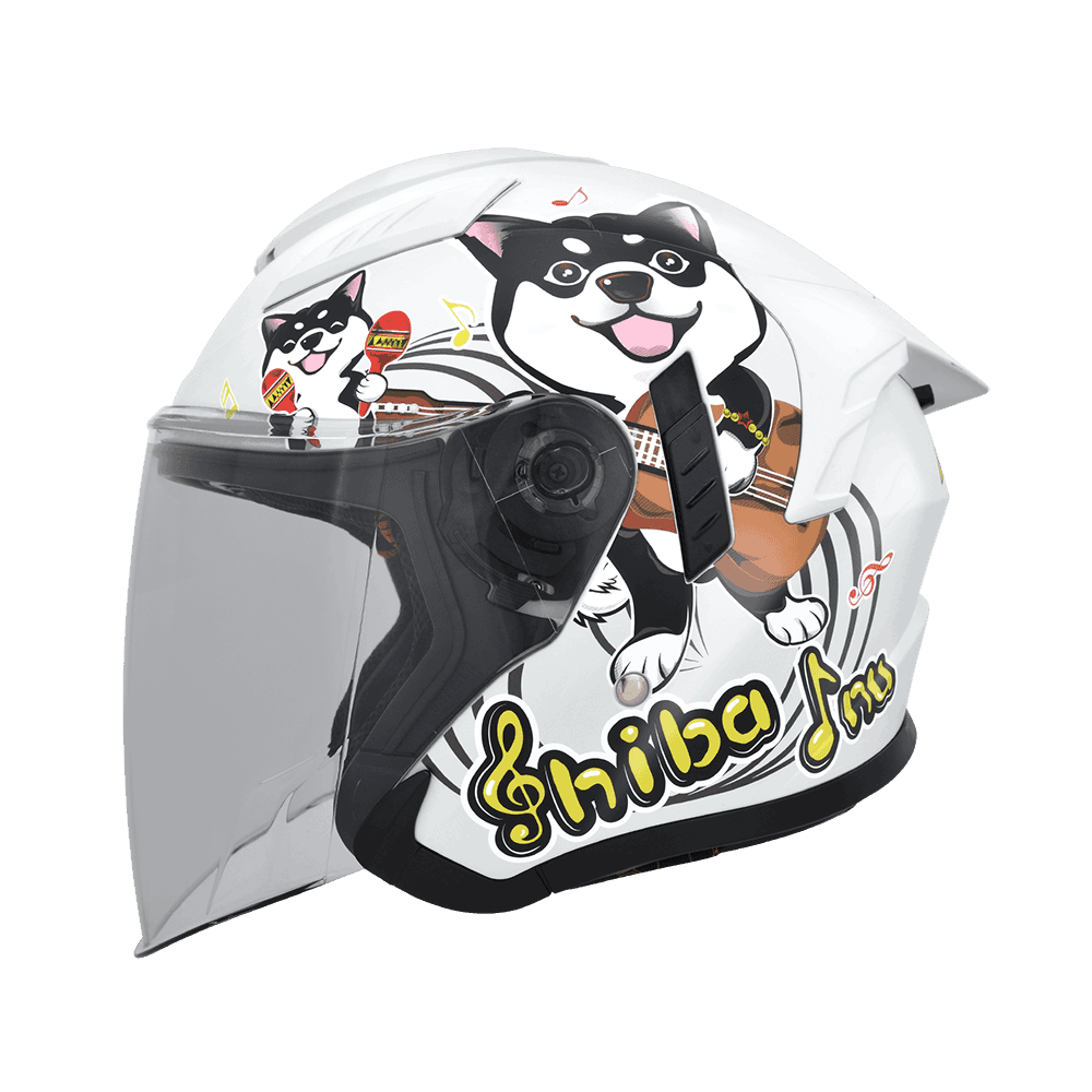 M2R VO-1 #3 柴犬 珍珠白 彩繪 3/4罩 內墨片款式