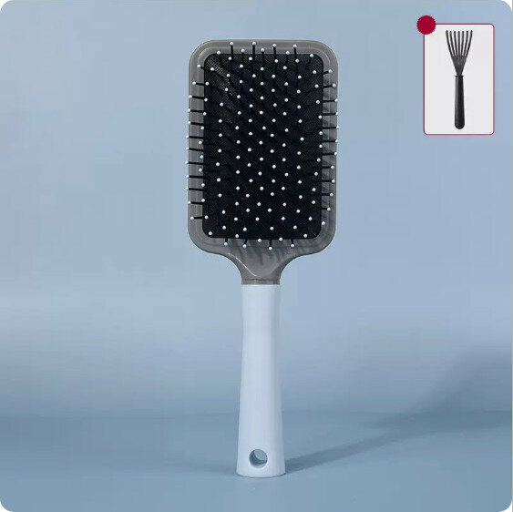 New home use curling fluffy comb (sky blue-square air cushion) [size: 24*8cm]