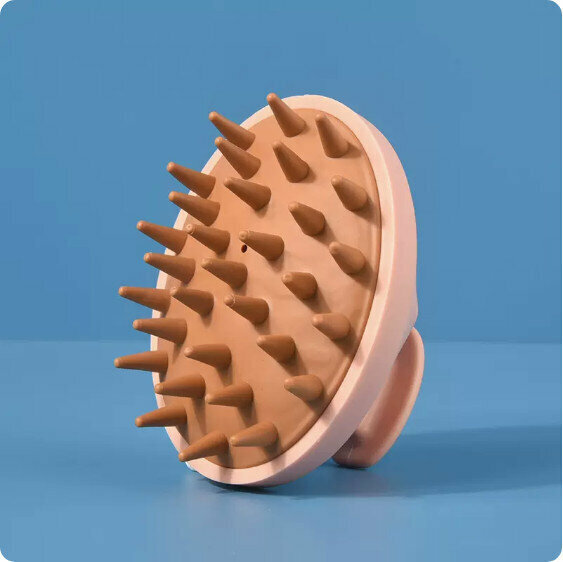 New head and scalp massage comb (light pink) [size: 8.5*7cm]