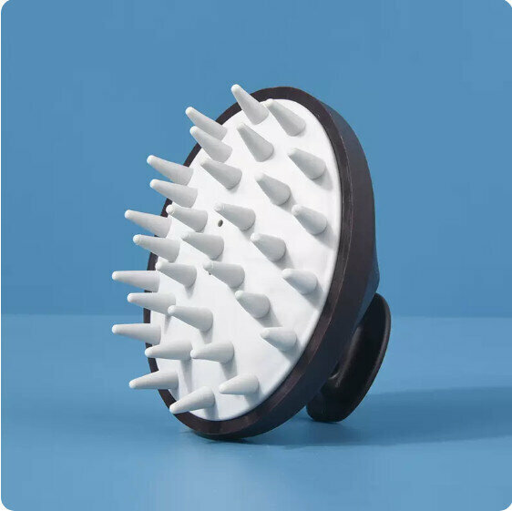 New head and scalp massage comb (dark brown) [size: 8.5*7cm]