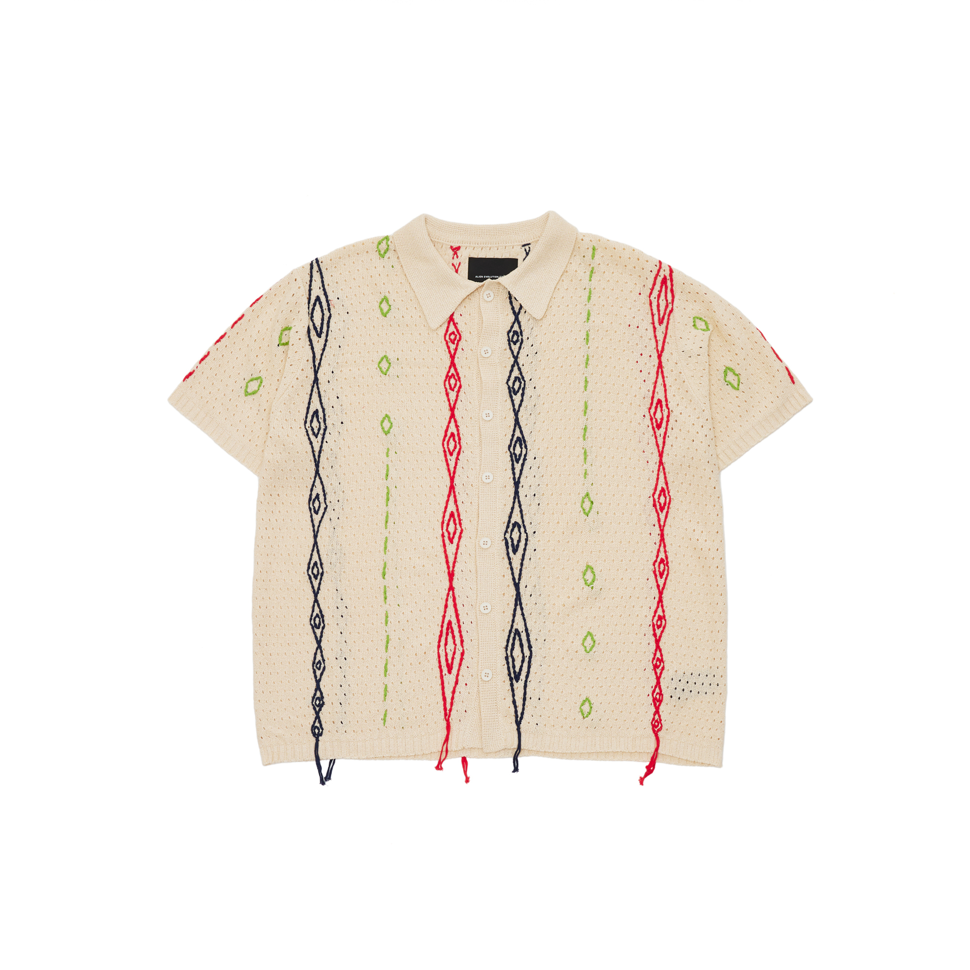 AES CROCHET-KNIT SHORT-SLEEVE SHIRT