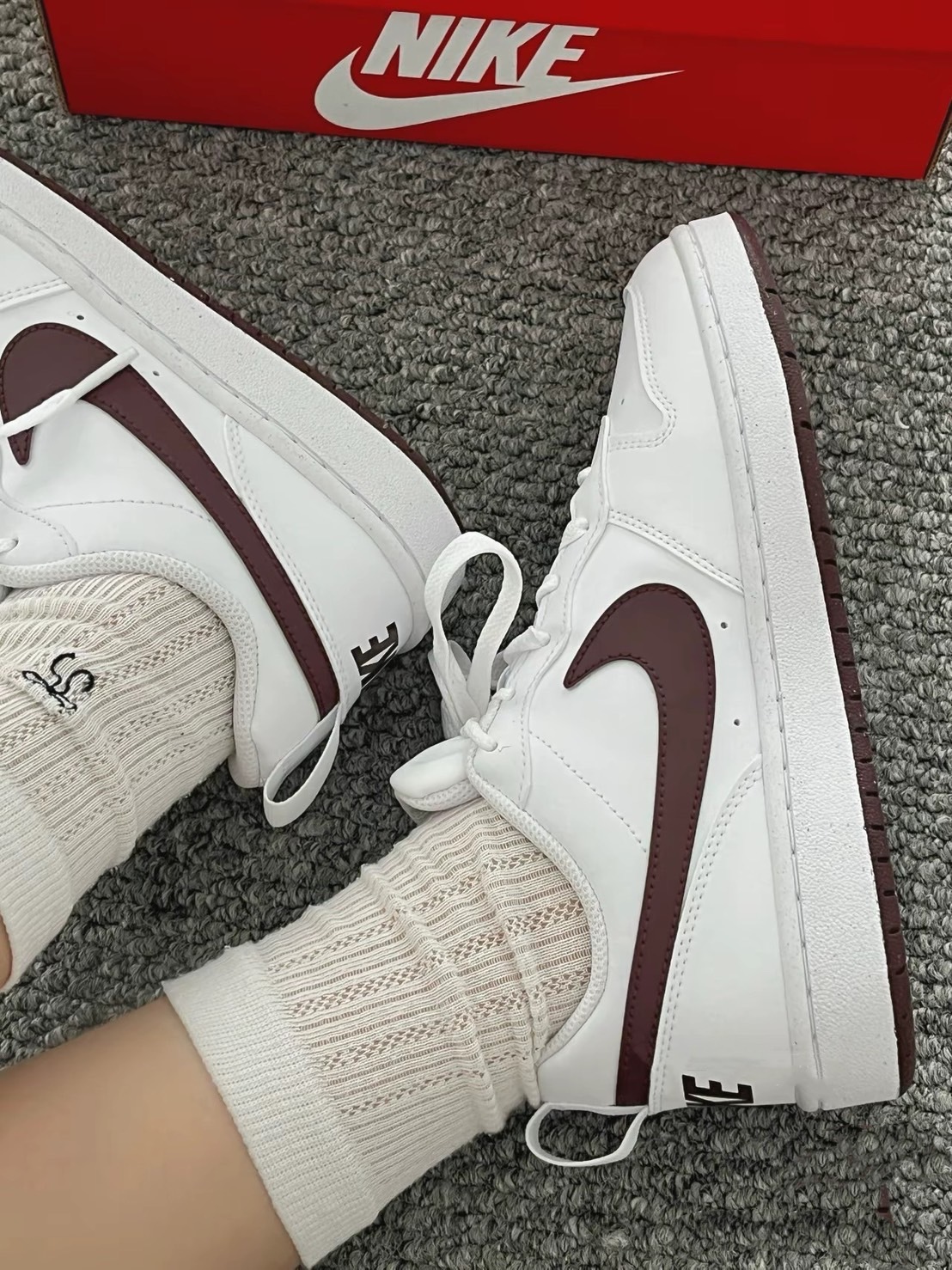 KTQ STORE ‧ Nike Court Borough Low Recraft 大童 白咖 經典 低筒 DV5456-112