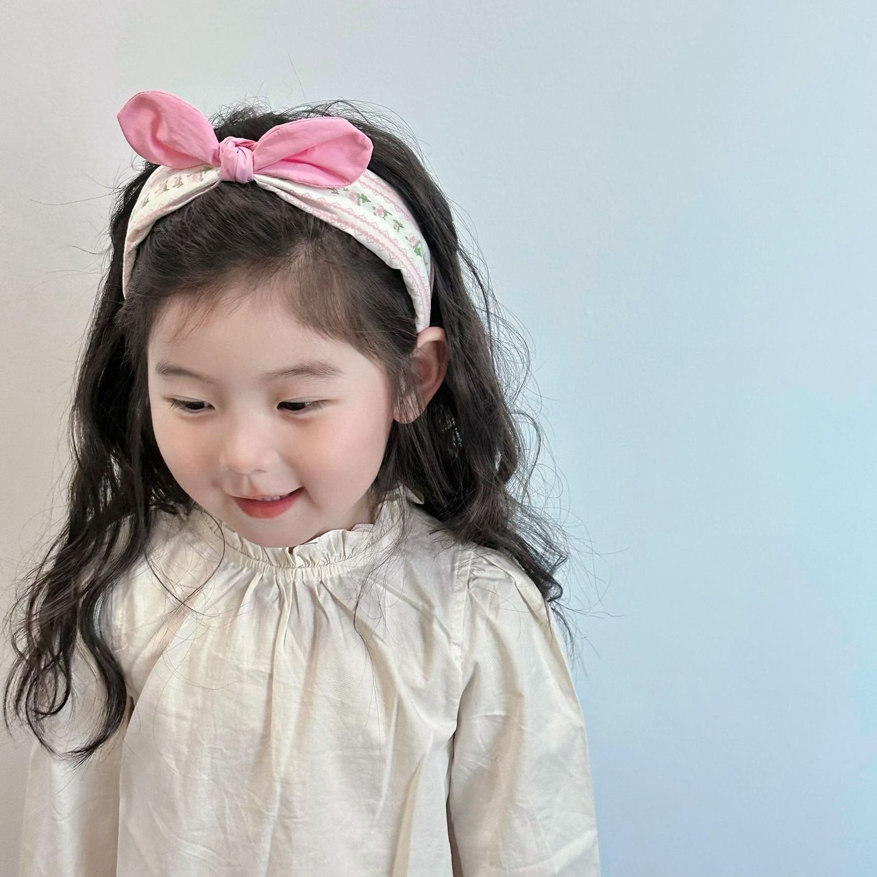 甜美花花蝴蝶結髮箍