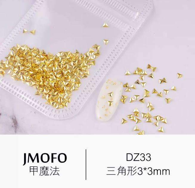Hot selling nail art accessories metal rivets triangle 33 (about 500 pieces)