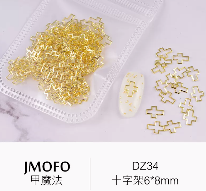 Hot selling nail art accessories metal rivets cross 34 (about 500 pieces))