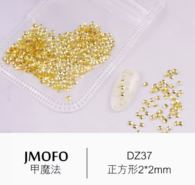 Hot selling nail art accessories metal rivets square 37 (about 500 pieces)