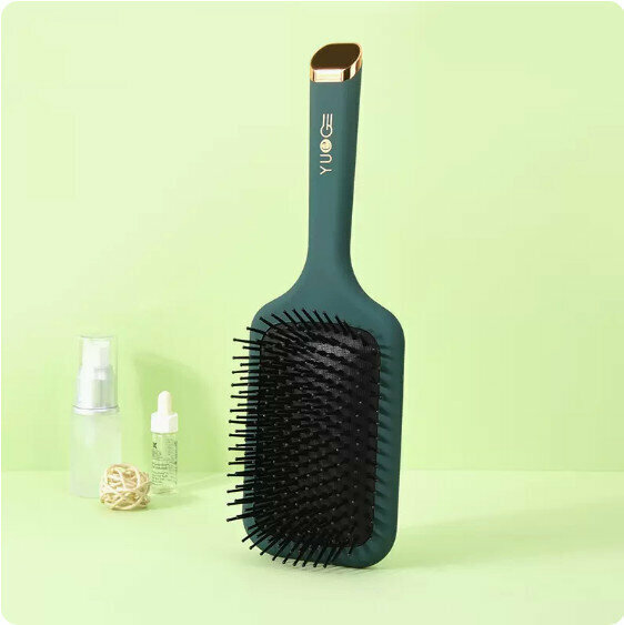 新款家用按摩頭皮經絡氣囊梳（磨砂綠）【尺寸：26*9cm】