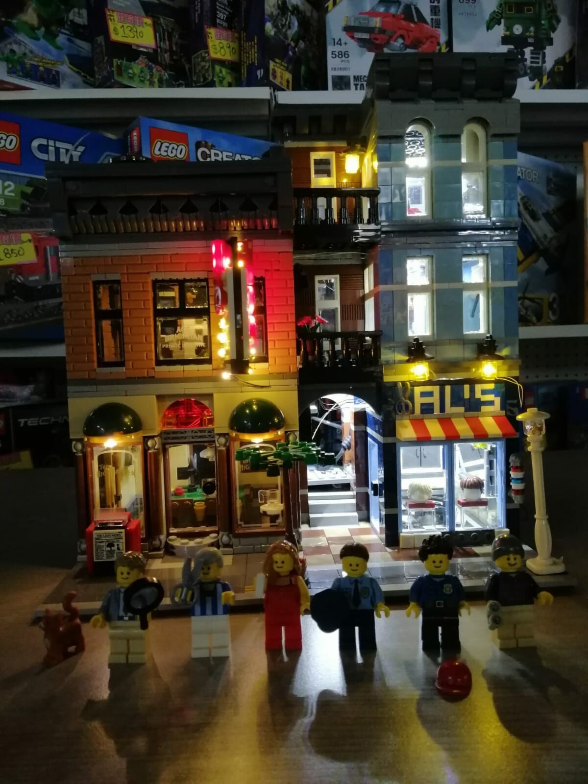 (代客開倉）Lego 10246 Display  (已改led燈，有缺件，實物如圖）無盒