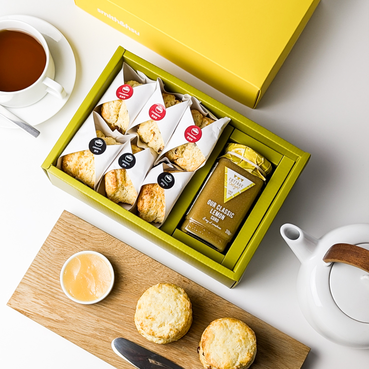 【經典組合】六Scone司康檸檬蛋黃禮盒組 | 原味/蔓越莓(6入/盒)