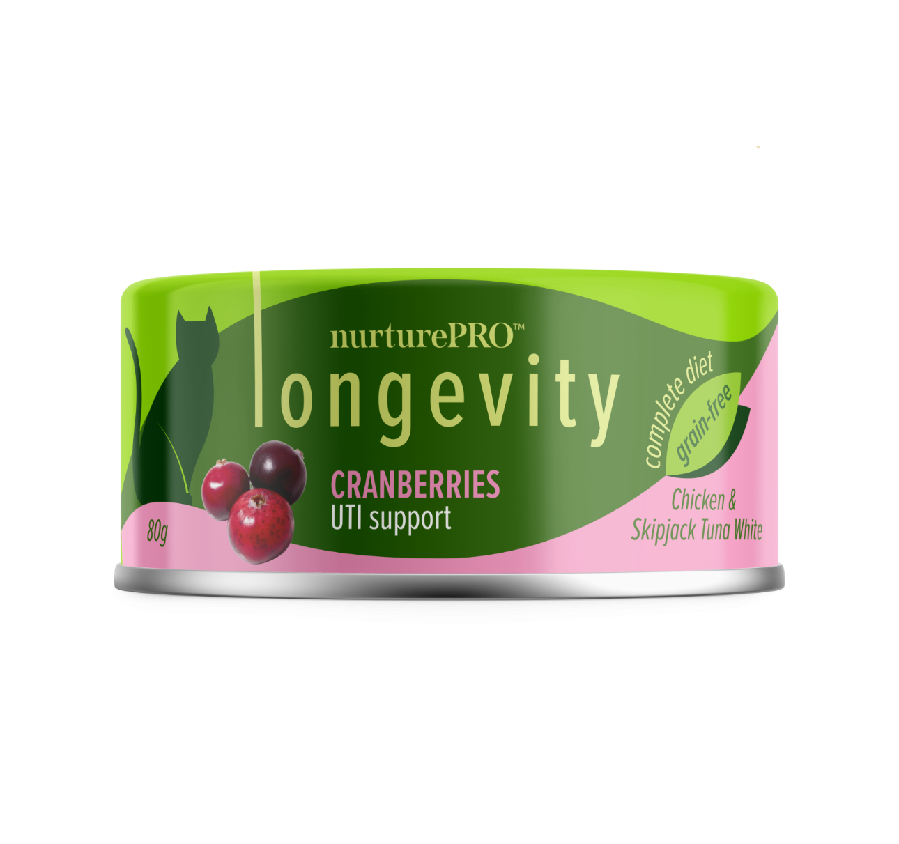 Nurture Pro 貓主食罐 - 雞肉、白肉吞拿、小紅莓(尿道健康配方） 80g