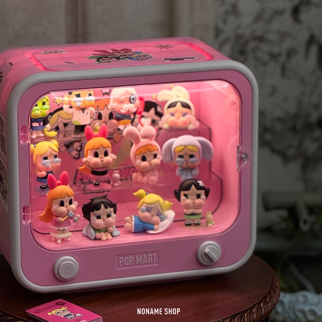 泡泡瑪特 POP MART CRYBABY X 飛天小女警 哭娃系列 電視機 公仔展示盒