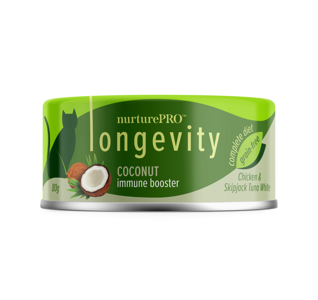 Nurture Pro 貓主食罐 - 雞肉、白肉吞拿魚、椰子 (強免疫力配方) 80g