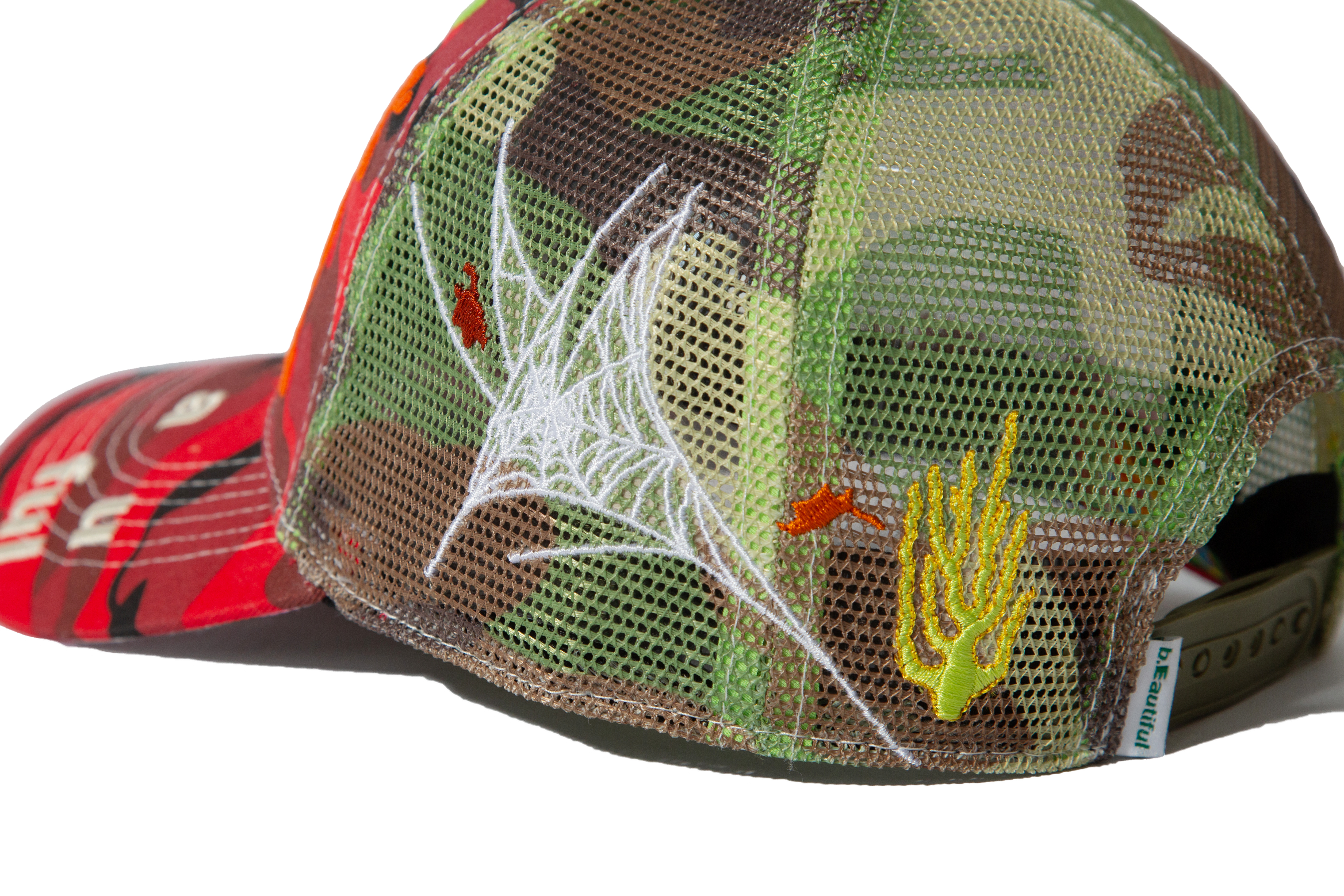 帽子 b.Eautiful Biyu Trucker Hat check camo b.Eautiful
