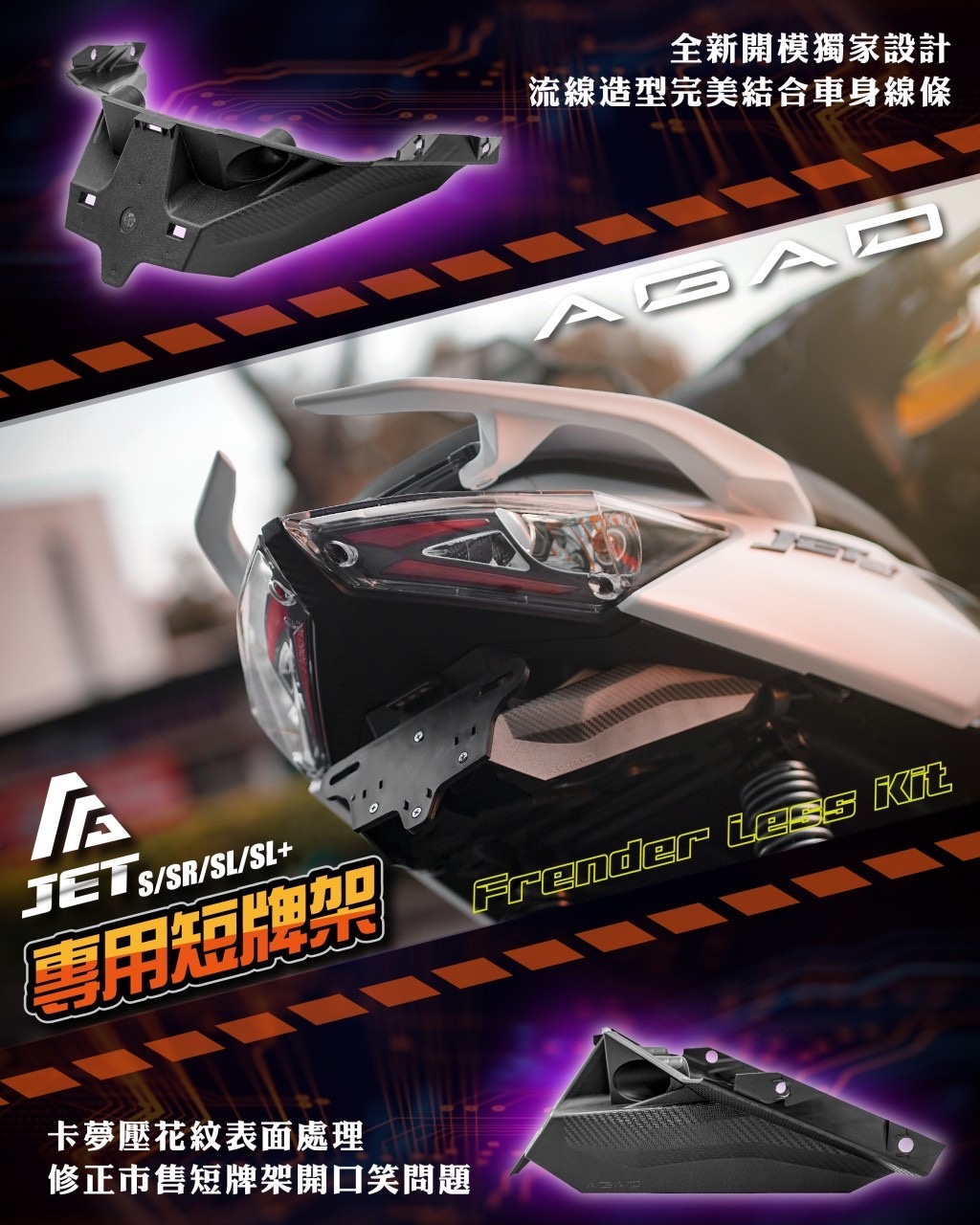 【AGAD】JETS/SR/SL 短牌架 牌移上移