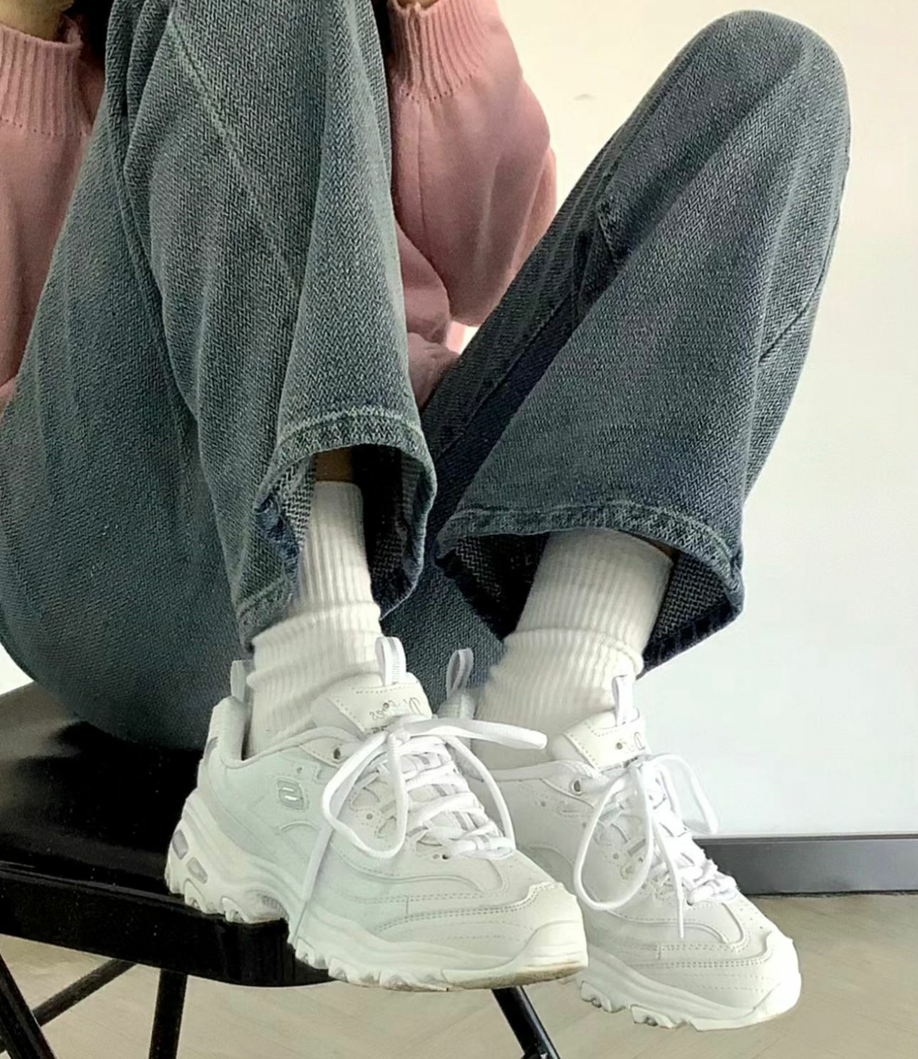 【預購】 G090791 Skechers D lites 女士老爹鞋(白色)